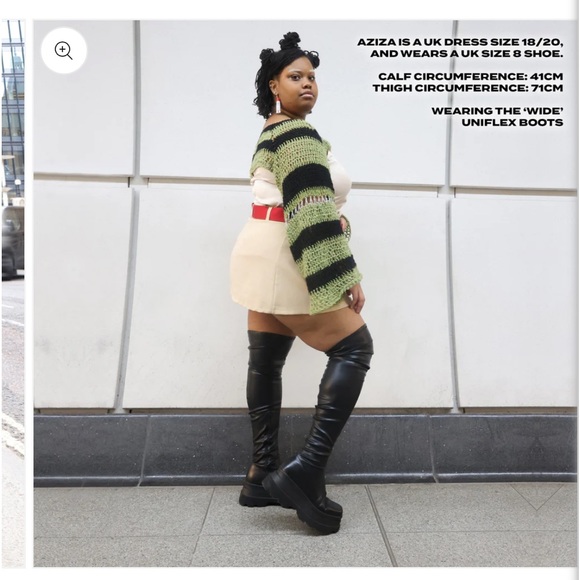 THE ELEVATED UNIFLEX PLUS SIZE THIGH HIGH BOOTS